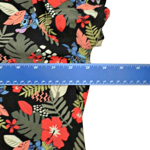 Her Universe 2X Disney Button Up Midi Dress Lilo & Stitch Hawaiian Floral Dress - Picture 8 of 9